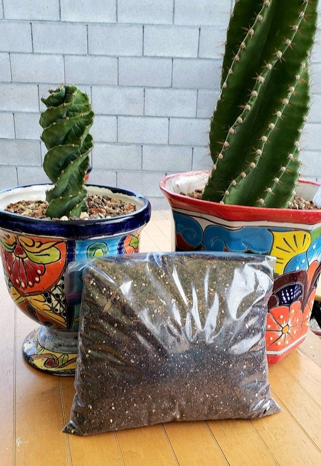 Desert Noir Succulent Soil, Premium Potting Soil Mix, Well Draining Su
